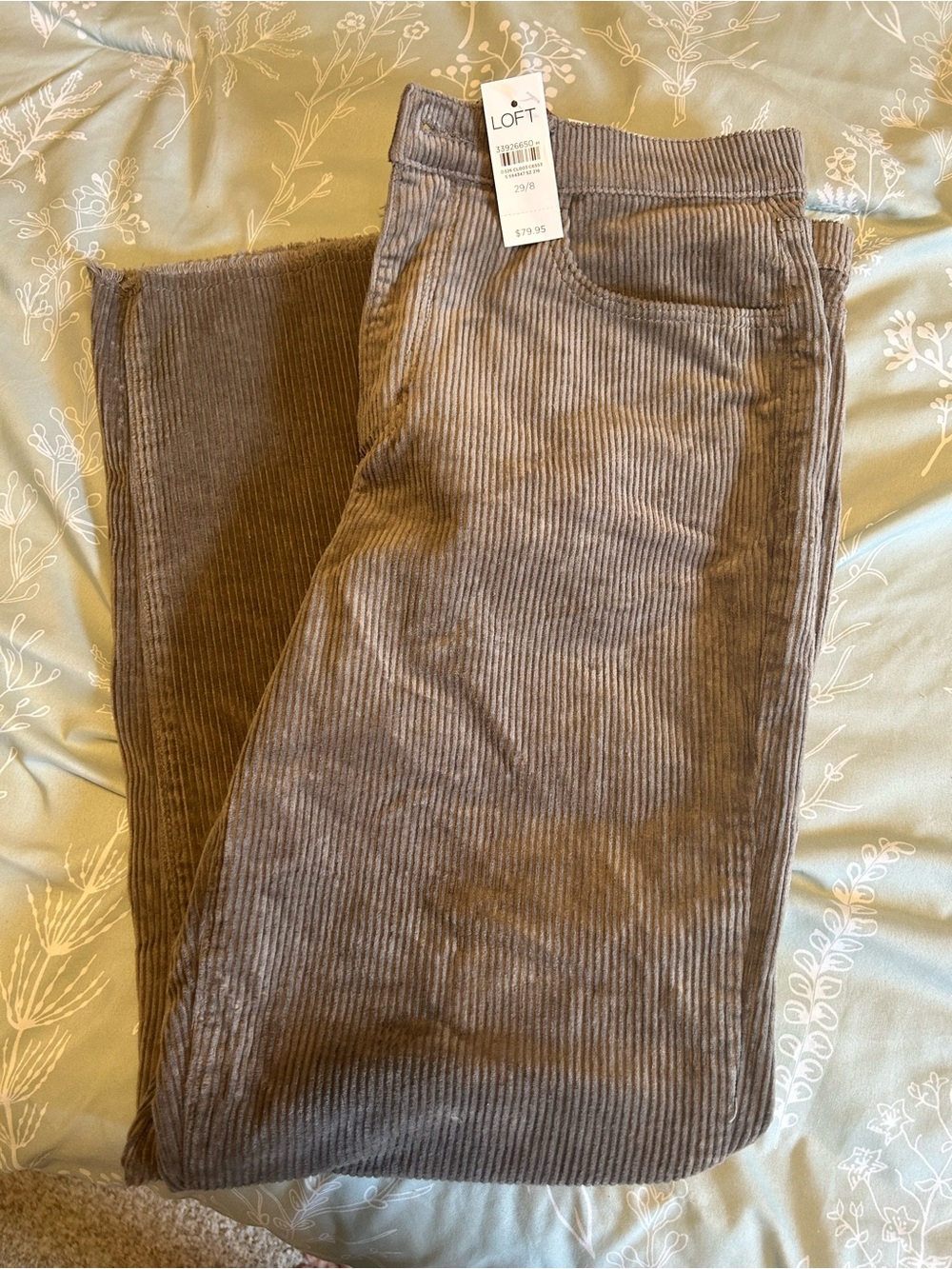 Women’s Loft Taupe Corduroy Pants NWT